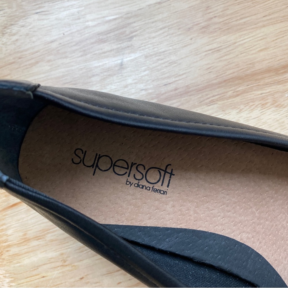 DIANA FERRARI SUPERSOFT 'Embark' Black Leather Ballet Flats Flat Shoes Size 8 C - Picture 8 of 11